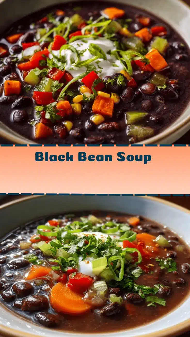savory black bean soup recipe